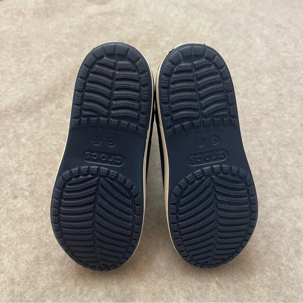 CROCS Navy Blue Toddle Little Boy Rubber Rain Boots Size 13